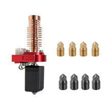 Keramische Hotend-Kit voor Flashforge Adventurer 5M/ 5M Pro met 4 Stuks 0,25/0,4/0,6/0,8 mm Gehard Stalen/0,4 mm Messing Nozzles
