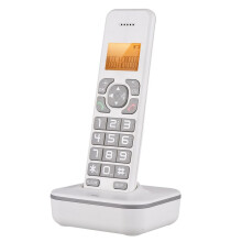 D1102B Cordless Phone with Answering Machine Caller ID/Call Waiting 1.6 Inch Backlight LCD 3 Screen White EU Plug