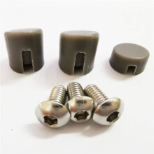 3Set Scooter Rear Back Mudguard Screw Rubber Cap Screw Plug Cover Compatible with M365 Electric Scooter Parts(Gray)