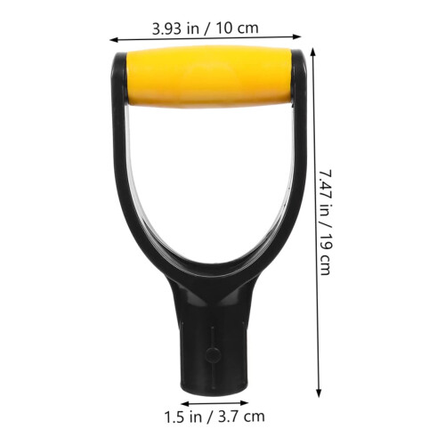 Shovel Handle Replacement 32mm Ergonomic D Grip for Garden Tools, 2pcs Lightweight Plastic 1