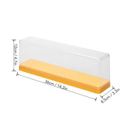 Yellow Stackable Action Figure Display Case with Transparent  Visibility Design for Collectibles 2