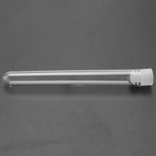 200Pcs 12X100mm Transparent Laboratory Clear Plastic Test Tubes Vials with Push Caps School Lab Supplies