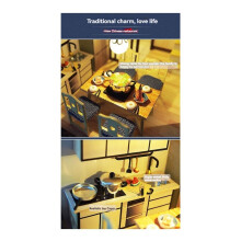 Casa de Muñecas de Madera DIY Roombox con Muebles, Casa de Muñecas Ligera, Juguetes en Miniatura Hechos A Mano, Regalos de Cumpleaños Creativos