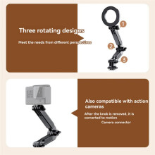 Magnetic Phone Tripod Mount Adapter for Hero 13 12 with 1/4Inch Screw Cold Shoe Mount for 16 15 Action 5 4