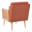 Beliani Armchair ORUM Fabric Orange 5