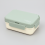 (Green) Plastic Two Compartment Lunch Box Microwave Safe For Students And Office Workers 2