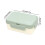 (Green) Plastic Two Compartment Lunch Box Microwave Safe For Students And Office Workers 5