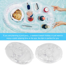 Inflatable Floating Drink Holder Premium Floating Drink Holder for Pool, Hot Tub Accessories Cooler Table Bar Tray
