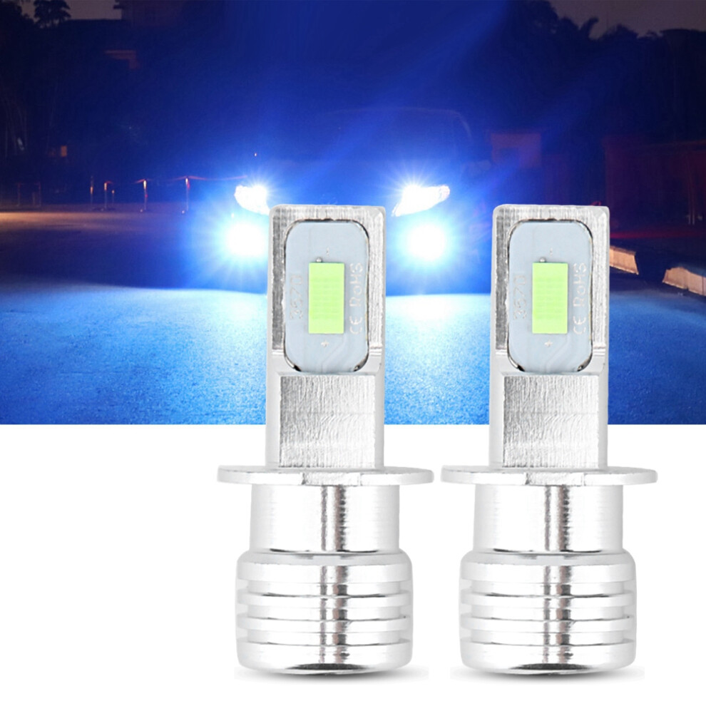 2Pcs H3 80W 8000K Ice Led Fog Lights For 12-24V Vehicles Blue 4971393272236