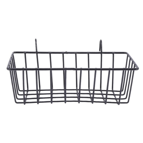 6 Pack Wall Grid Panel Hanging Wire Basket,Grid Wall Storage Basket,Wall Mount Baskets Display Shelves for Kitchen,Home 2