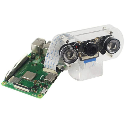 2X 5MP Camera Module for Raspberry Pi 4B/3B+/3B/2B Infrared Night Vision 1080P Camera with Holder Case 2