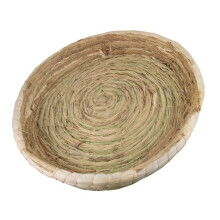 Breathable Straw Cat Nest, Hand Woven Round Bed 28cm/11in