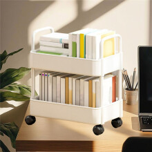 2 Tier Rolling Utility Cart Storage Shelf Movable Storage Rack Kitchen Bathroom Slim Slide Organizer Snacks Toys Shelf