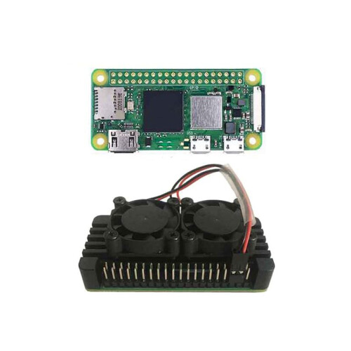 Dual Fan Heatsink Case for Raspberry Pi Zero 2W Enhanced Cooling for PI0 2W Models for Overclocking / Intensive Projects 1