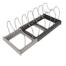 Pot Lid Organizer Stainless Steel Expandable U-Shaped Storage Rack for Kitchen