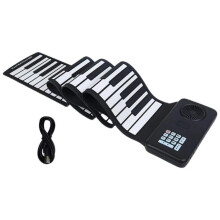 88 Key Roll Up Piano Keyboard, Foldable Silicone Design, Lightweight Portable Electronic Piano for Travel and Home Practice