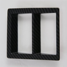 For Hilux Fortuner 2024 LHD ABS Carbon Fiber Car Headlight Adjustment Cover Trim Decoration Accessories