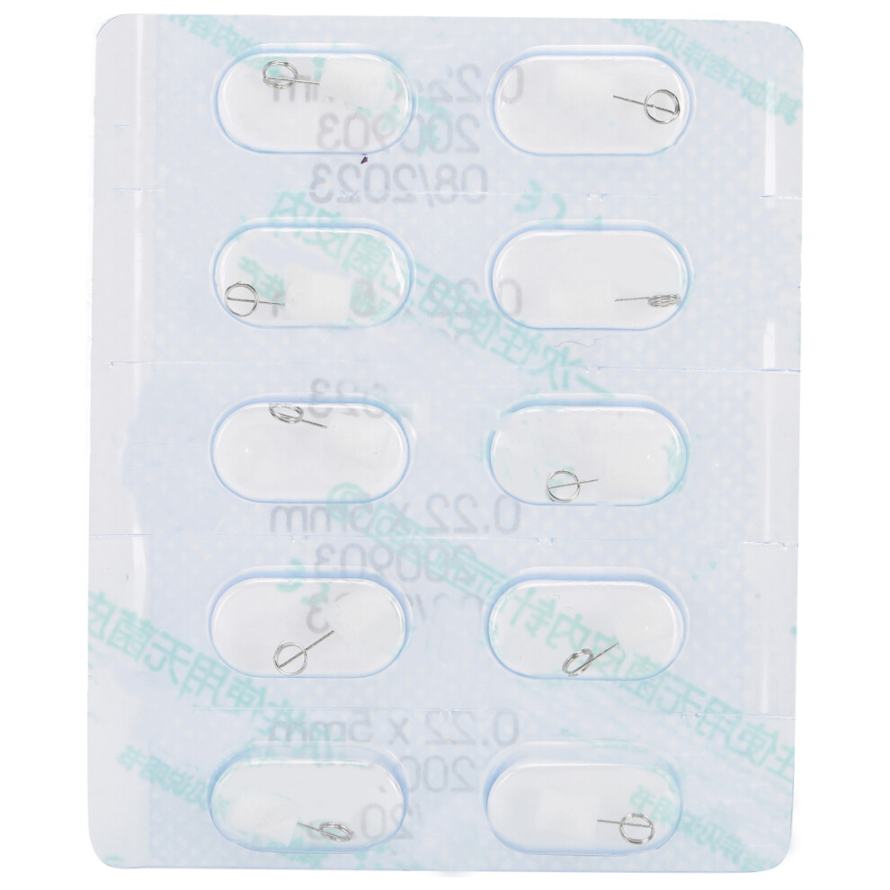 100pcs Disposable Stainless Steel Intradermal Acupuncture Needles 0.22x5mm