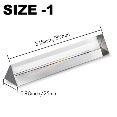 Optical Equilateral Rainbow Triangular Prism Glass Physics Experiment Children Student Photography Triangular Prism 1