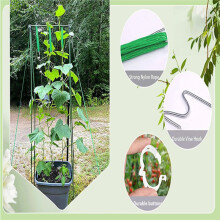 Ganchos para Tomates con Cordón, Paquete de 40 Ganchos para Tomates con 40 Hebillas para Plantas, Juego de Ganchos para Tomates, Pinzas para Doblar