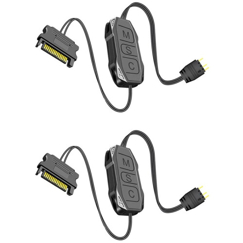 2st 5V 3Pin ARGB Controller   RGB Controller 3PIN Hub för Dator CPU-Fodral Cool Fan LED Light Radiator 1