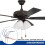 2 PCS Fan Light  ZE-208S 3 Speed 4 Wire Ceiling Fan  Replacement Part Speed ControlPull Chain  Bronze 6