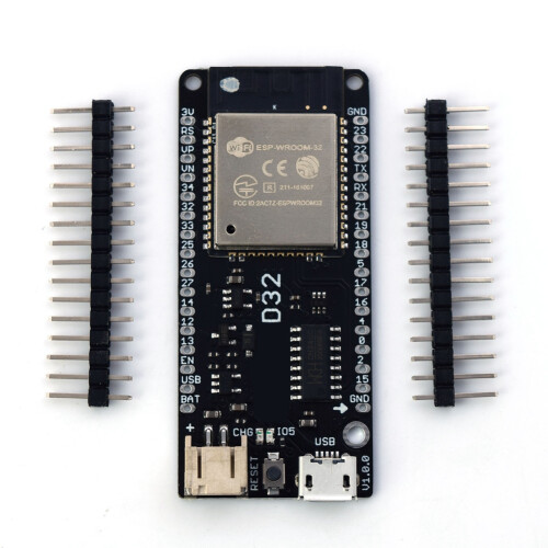 D32 V1.0.0 Placa de Desarrollo  Wifi Basada en ESP-32 Esp32 ESP-WROOM-32 4MB FLASH Compatible con para  MicroPython