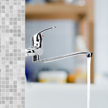 Wall Mount Kitchen Faucet Hot Cold Brass Chrome 994g