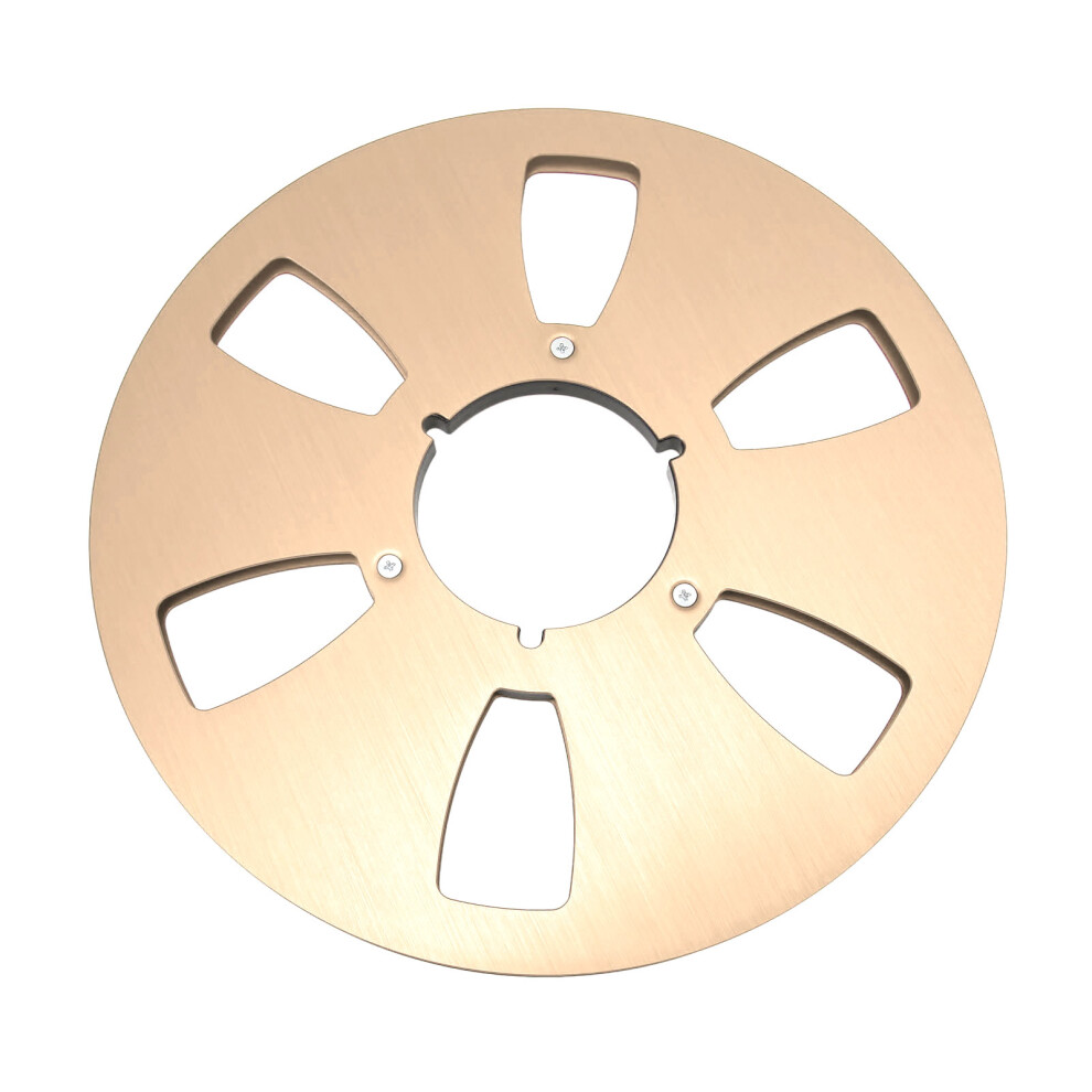 1/4 10.5 Inch Empty Takeup Reel, 6 Holes Gold 7901393710176