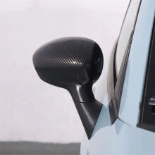 Real Carbon Fiber Car Rearview Side Mirror Decorate Cover Trim Sticker Accessories for 500 2008-2023
