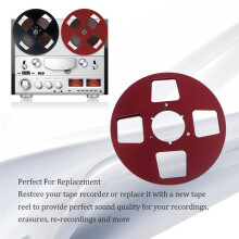 10In Empty Tape Reel 4 Hole Aluminum Empty Disc Opening Reel Audio Takeup Reel for Nab Tape Recorder Accessories Red