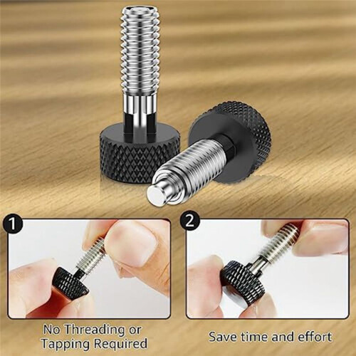 Handle Quick Release Pins Kit,with Knurled Handle Stainless Steel Lock M6 Quick Release Pins for Rolling Toolbox (2 Set) 2