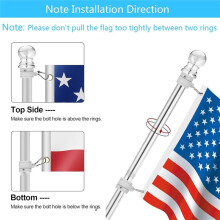 1inch Flagpole Ring, Flagpole Ring 360 Rotation Anti- Mounting Ring, Flagpole Kit Parts for 7-1/2inch Diameter A