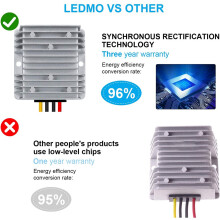 Convertidor DCDC Voltaje 48V una 12V 10A 120W Convertidor de Voltaje Transformador Buck Impermeable Fuente de AlimentacióN