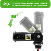 4 Packung,Dämmerung bis Morgen Dämmerung/Tag Nacht Sensor, Foto Elektrischer Schalter, Foto Zellen Sensor,IP65 Wasserdichte Foto Zelle Für Außen