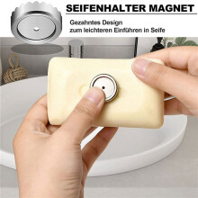 4 Ensemble de Porte-Savon Magnétique Créatif Salle de Bain Porte-Savon Suspendu Porte-Ventouse Porte-Savon Magnétique Argenté
