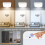 Rechargeable Motion Sensor Ceiling Light with Remote - Wireless Ceiling Lights Battery Operated Closet Light,3 Colors 9