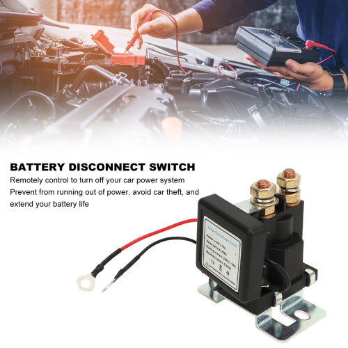 High Current 24V Car Battery Disconnect Switch with 2 Remote Controls, 500A 2