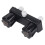 RV Shower Faucet Valve Diverter with 2 Knobs, Black, PC Material 16