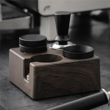 Coffee Tamping Station Stand Portafilter Holder 51MM 54MM 58MM for Espresso Accessories Tools Light Wood Grain