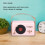 Retro Bluetooth Speaker 1200mAh Cherry Pink Small 4