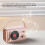 Retro Bluetooth Speaker 1200mAh Cherry Pink Small 7