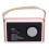 Retro Bluetooth Speaker 1200mAh Cherry Pink Small 12