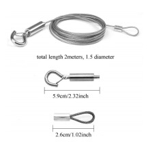 6 STUKS Zware RVS Draadkabel, 2M Verstelbare Foto Hangdraad voor Spiegel Opknoping Hardware Licht Lamp