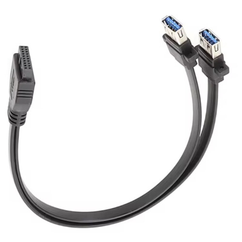 Mainboard Usb3.0 Panel Cable Front 19Pin to Two Port A Female Data Cable Shielded USB Extension Cable 1