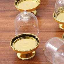 Golden  Cake Stand- Cake Pan with Stand and Dome Cover, 48 Single Cup Cake Stand  Dessert Pan