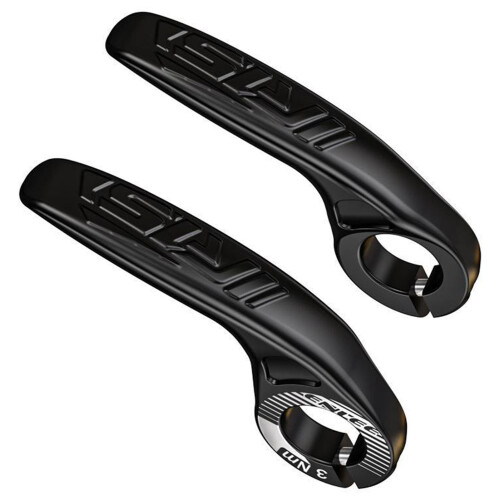 (Black) Adjustable Bike Grip Bar Ends for Comfort 1