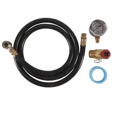Air Tank Valve Kit with Gauge, Air Tank Repair Kit Come with 2 Inch Pressure Gauge with 1/8 Inch NPT, 4 Ft Air Hose