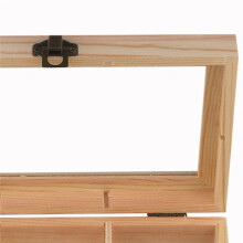 8compartment Display Cabinet Wooden Tea Coffee Rack Storage Box Storage Box