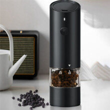 Moulin à Sel et à Poivre Électrique avec Chargeur USB, Broyeur à Sel et à Poivre Automatique, Adapté Aux Cuisines et Aux Restaurants,A
